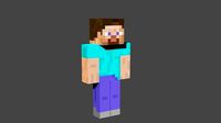 Minecraft steve low-poly rigged
