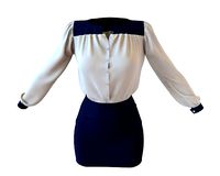 Stylish Designer Set of Chiffon Shirt and Yoke Skirt