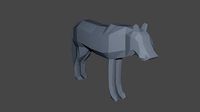 Low poly wolf