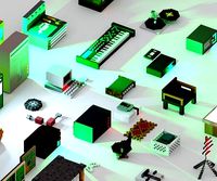 Abstract Lions Voxel Pack 1