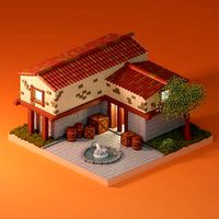 Low-poly antic Rome installation