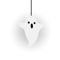 Cartoon Ghost on a String