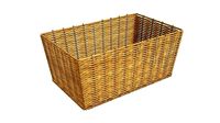 Wicker basket rectangular 02 medium brown