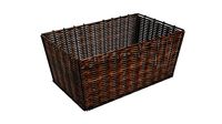 Wicker basket rectangular 02 dark brown