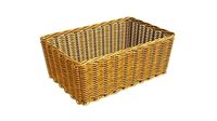 Wicker basket rectangular 01 medium brown