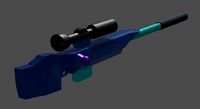 Sniper rifle low poly