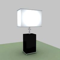 Williams-Sonoma Home Black crystal Cube table lamp