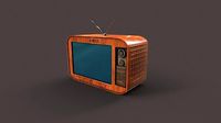 old wooden television