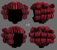 3D Hair style for girl V86