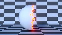 Sphere turning transparent
