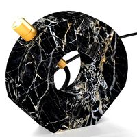 Portoro marble disc table lamp Pietro Russo Design by ARTEMEST