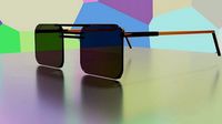 3d low-poly spectacles