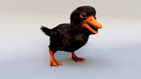 Duckling low poly model