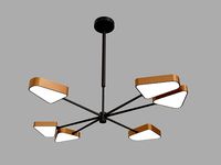 Staggered Glass 6 Light Chandelier