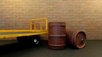 Rusty old barrel - LowPoly 3d Model