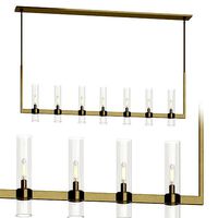 RESTORATION HARDWARE RAVELLE LINEAR CHANDELIER Brass