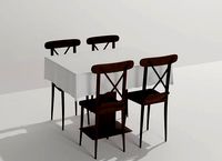Wooden Tableset  Wooden Table Chair Tablecloth