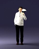 Man in tennis clothes 0036