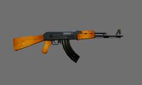 AK-47 Rifle Light wood - Machinegun - Fuzil - Metralhadora
