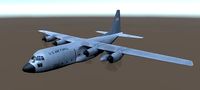 Lockheed C130 Hercules aircraft lowpoly 3d model