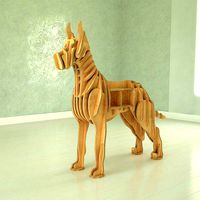 CNC vector plans for plywood Great Dane dog figure