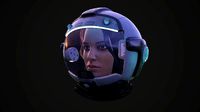 Astronaut head woman