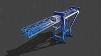 PBR Port Container Crane - Blue Light