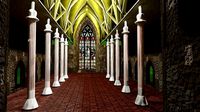 GOTHIC CHURCH INTERIOR - TWO DOMED