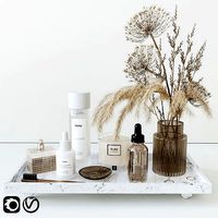 Bathroom set with heracleum