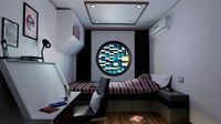 Capsule apartment building in Japan
