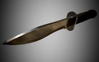 PBR Textured Low poly Kabar Knife Game Ready Asset