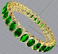 heart emerald bangle