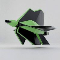 Space turtle lowpoly spaceship