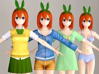 T pose nonrigged model of Yotsuba Nakano anime girl