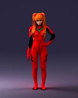 Cosplay girl in red 0011