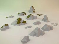 Low poly stones