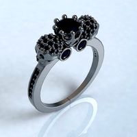 Anillo solitario calaveras   Skull solitaire ring
