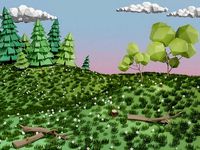 low poly trees