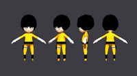 Low Poly Chibi KungFu Master Character