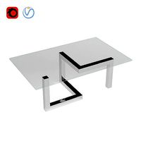 Modern steel coffee table