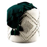 Pouf Volos ecru LA REDOUTE INTERIEURS