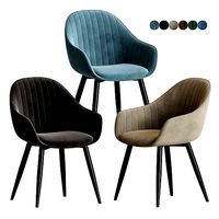 Herbert blue velvet chair