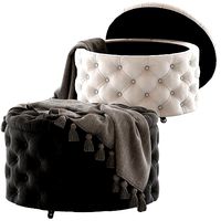Hyde Park Home Large Latte Jessica Storage Ottoman