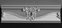 Cornice Moulding with classic floral elements 3D model
