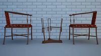 Splinter Chair Free low-poly 3D model