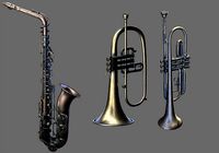 Wind Instruments 3 saxophone three wind instruments