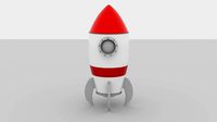 Rocket 3D render