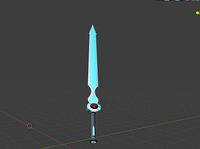 low poly sword