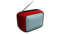 Red vintage TV