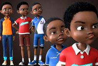AFRO BOY- CARTOON RIGGED BLACK BOY